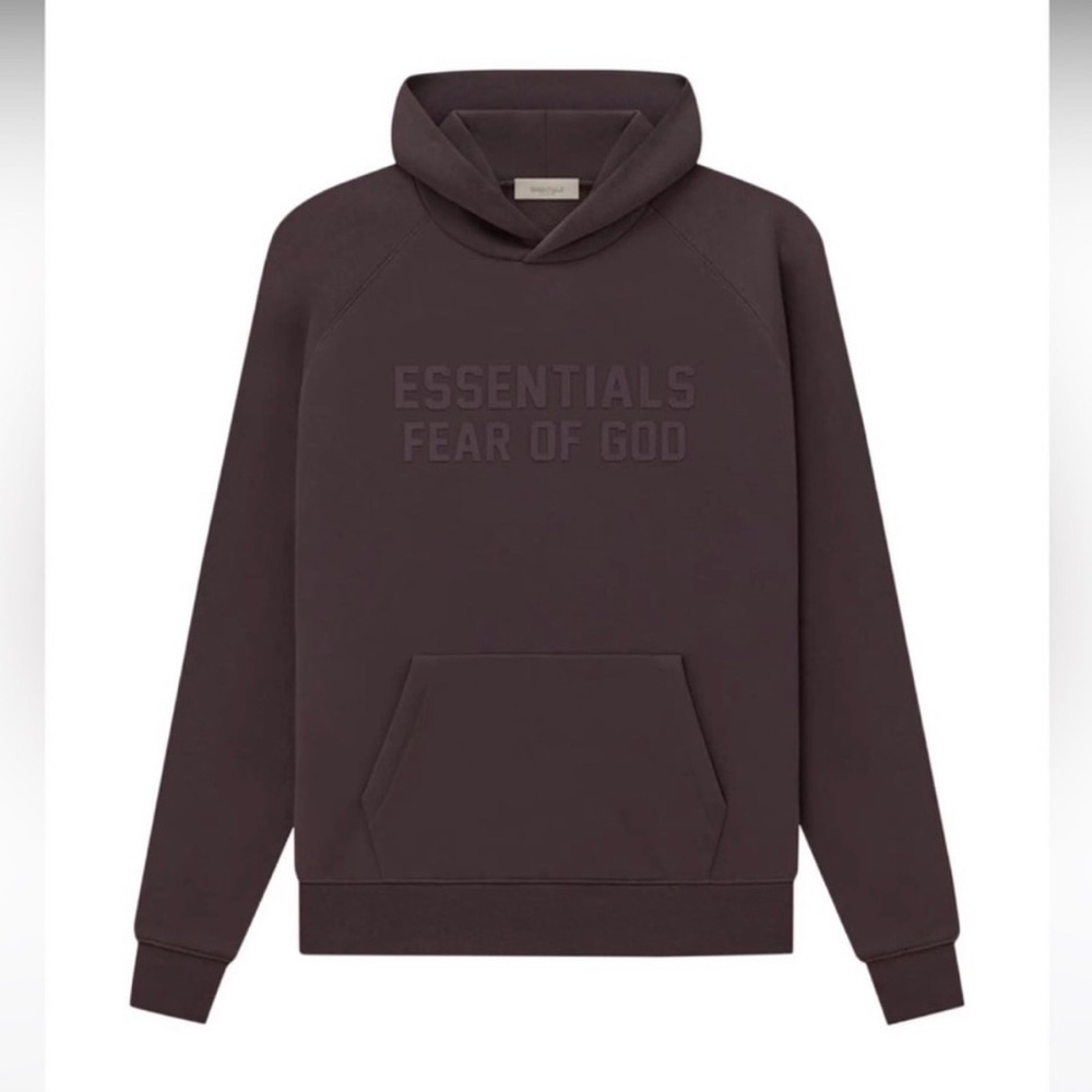 Fear of God Essentials Pullover Hoodie in Dark Brown